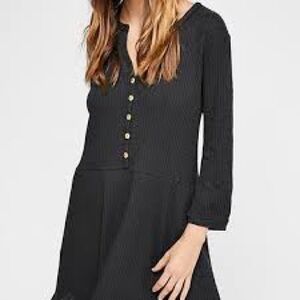 Free People Black Long Sleeve Dress